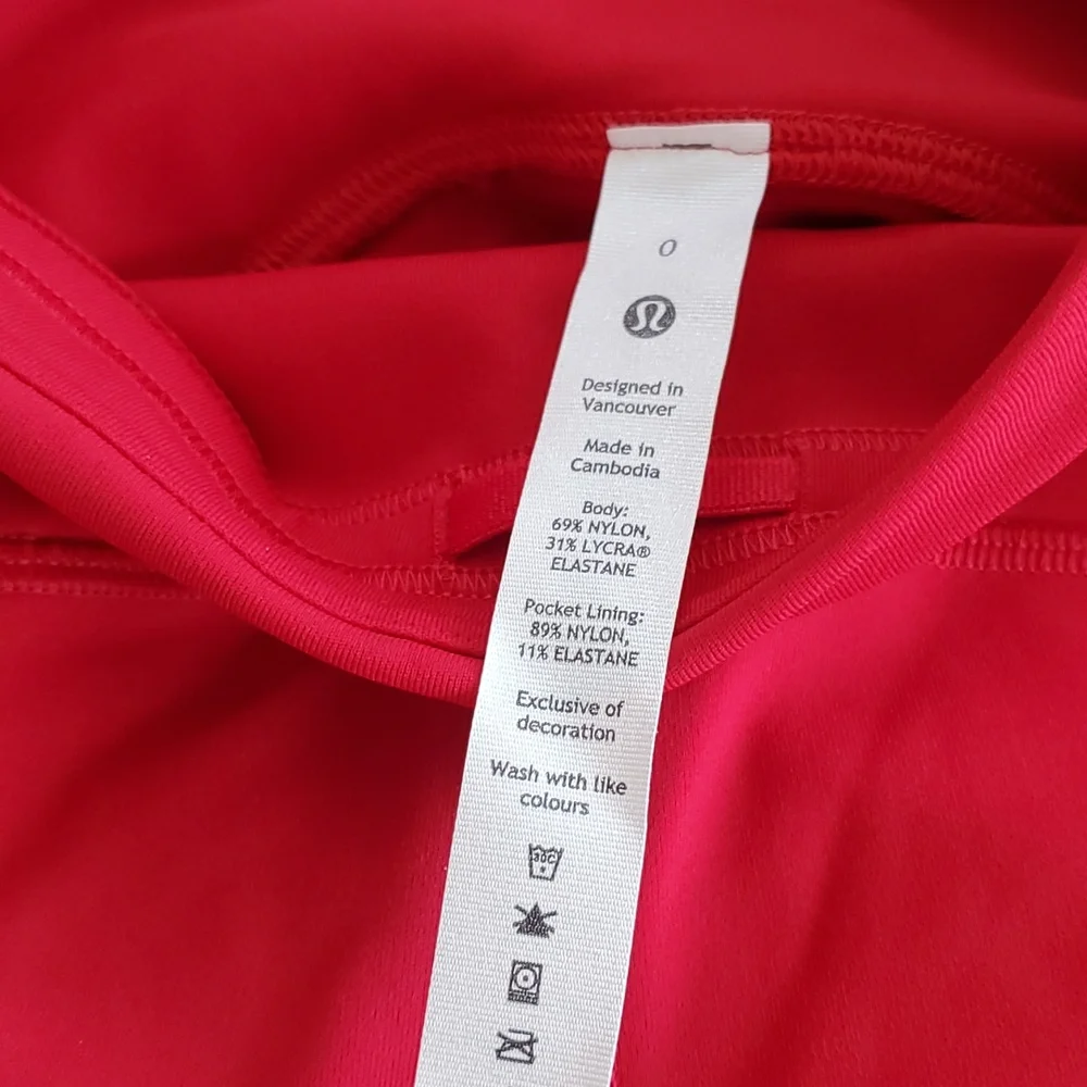 Lululemon Swift Speed HR Crop 21" Dark Red - Picture 3 of 17